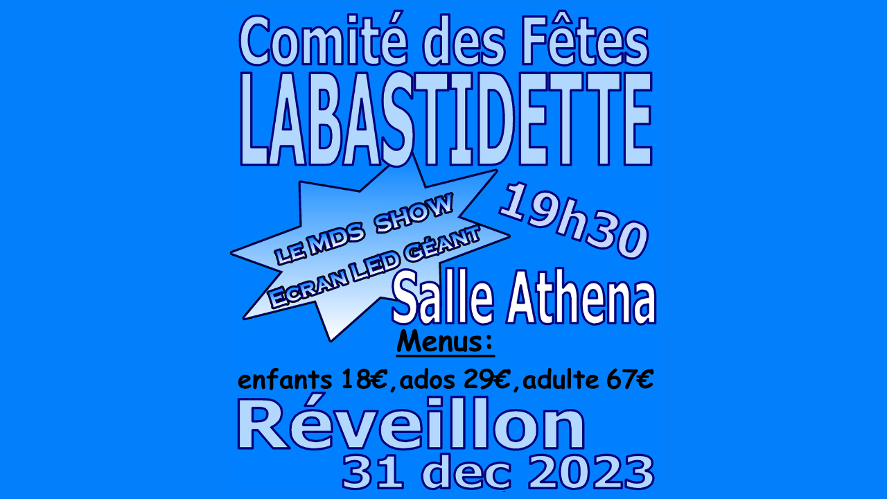 Réveillon décembre Labastidette