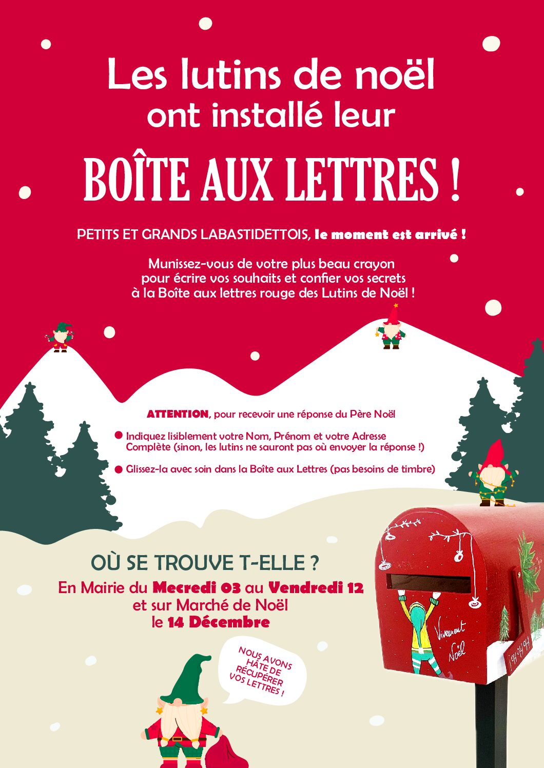 Boîte aux lettres de Noël