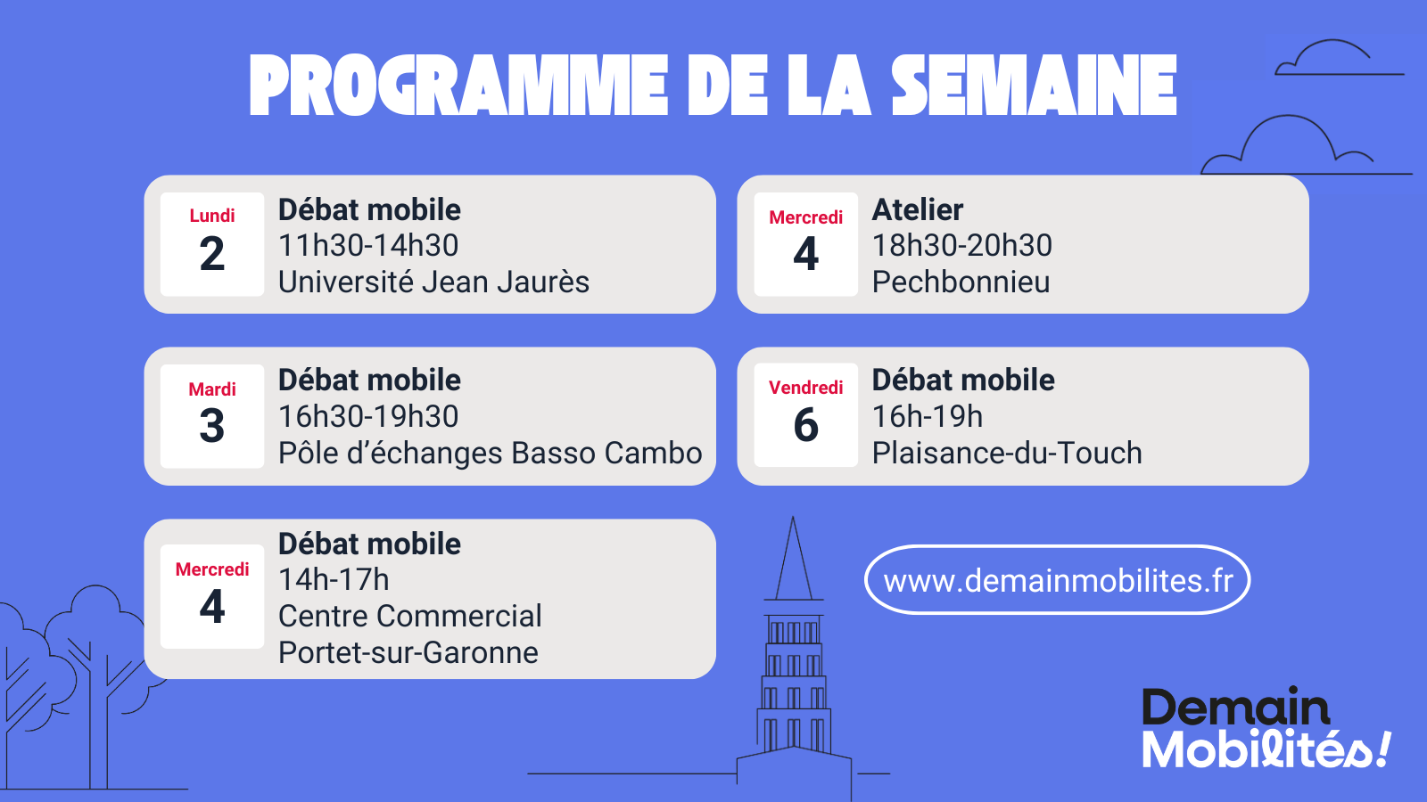 Tisséo Demain Mobilités Programme Semaine 49