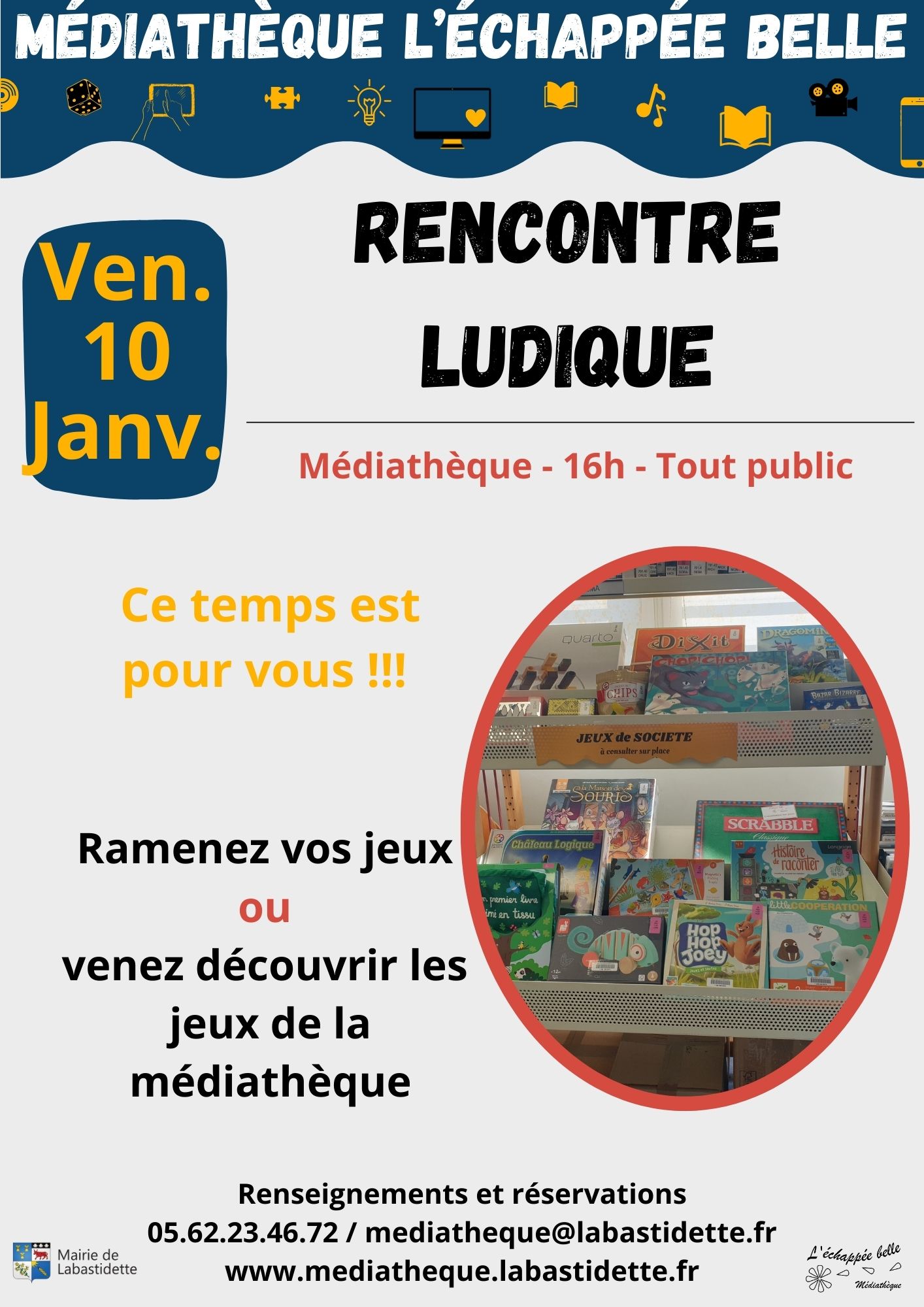 Médiathèque : Rencontre Ludique 20240110
