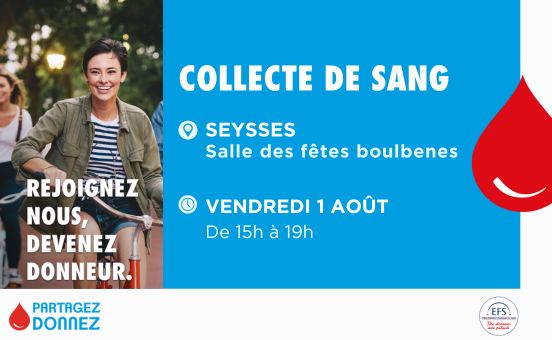 Prochain don de sang à Seysses