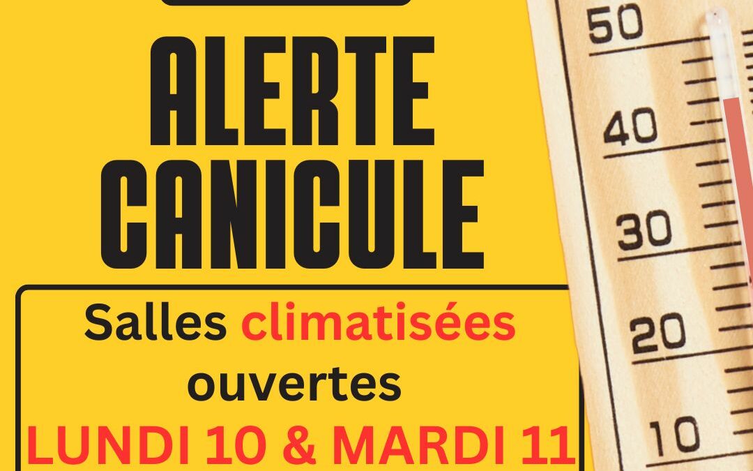 📣 Face aux fortes chaleurs : deux espaces climatisés ouverts ❄!
