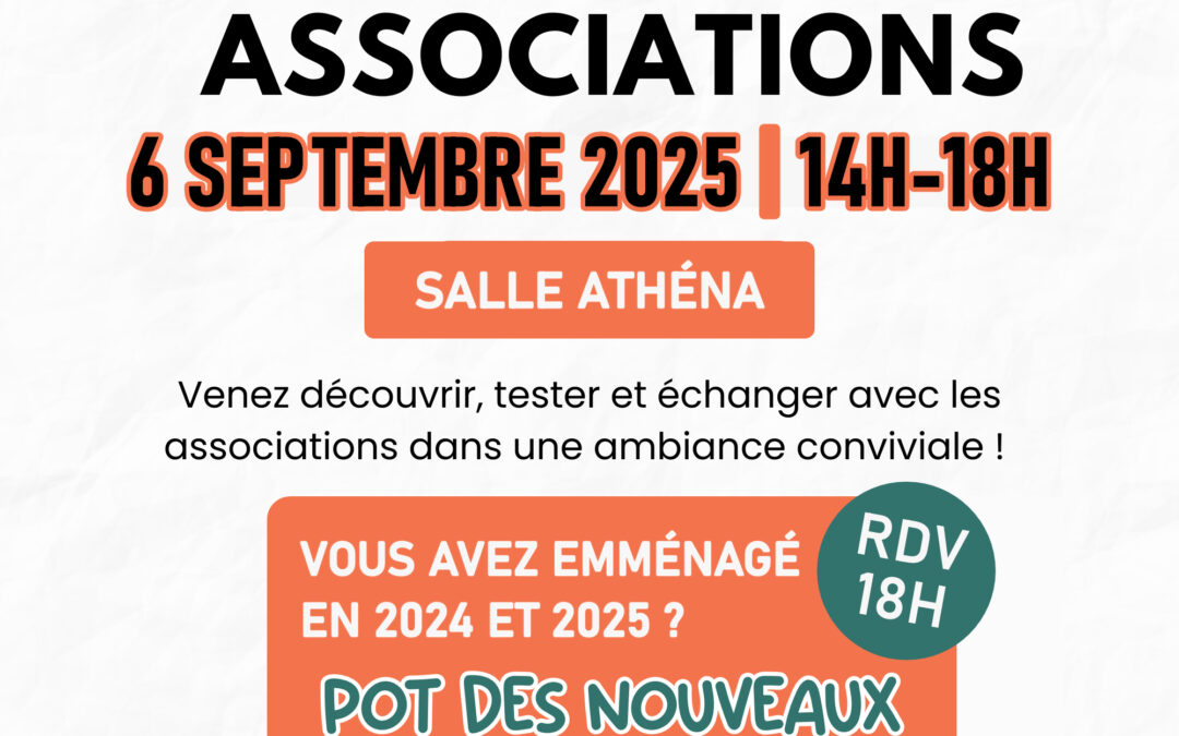 📣 Forum des associations et Pot des nouveaux arrivants !