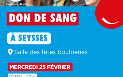 Collecte de sang Mercredi 25 Février 2026🩸