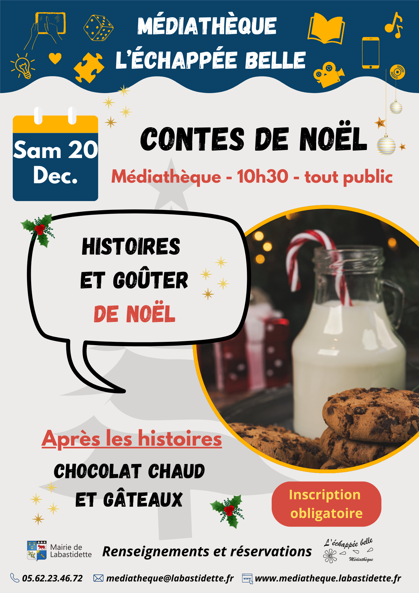 Séance cinéma à la médiathèque de Labastidette – projection de films pour toute la famille dans une ambiance conviviale.