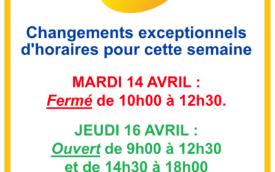Agence Postale Communale – Modification exceptionnelle des horaires