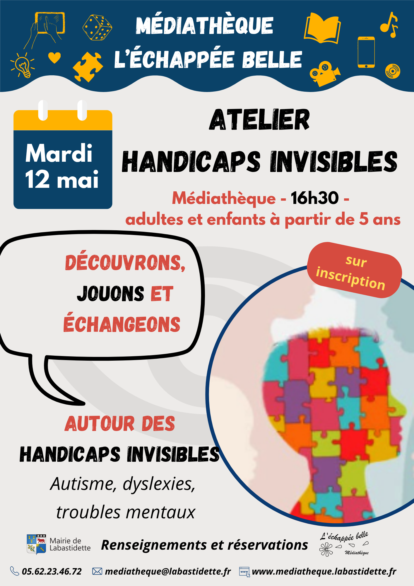 Séance cinéma à la médiathèque de Labastidette – projection de films pour toute la famille dans une ambiance conviviale.