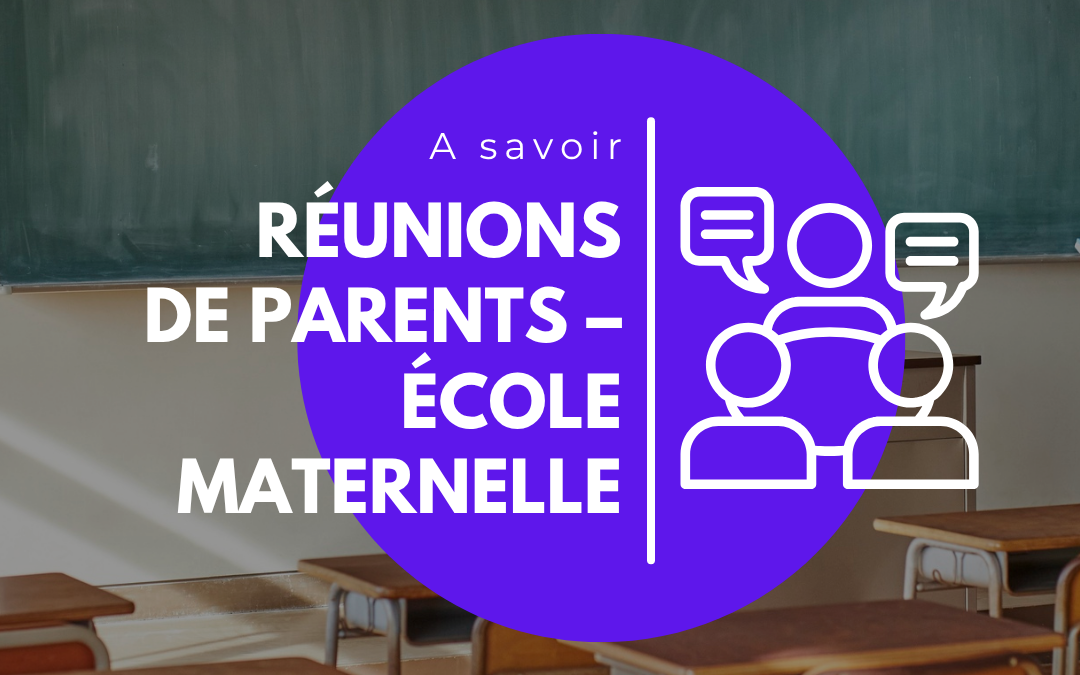 Réunion de rentrée maternelle 2026